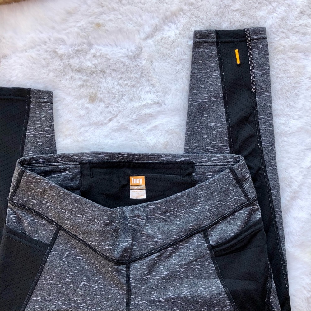 Lucy | Heathered Color Block Leggings - image 3